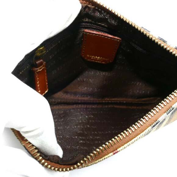 BURBERRY Check Pouch Beige Women's - Picture 4 of 8
